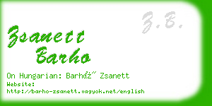 zsanett barho business card